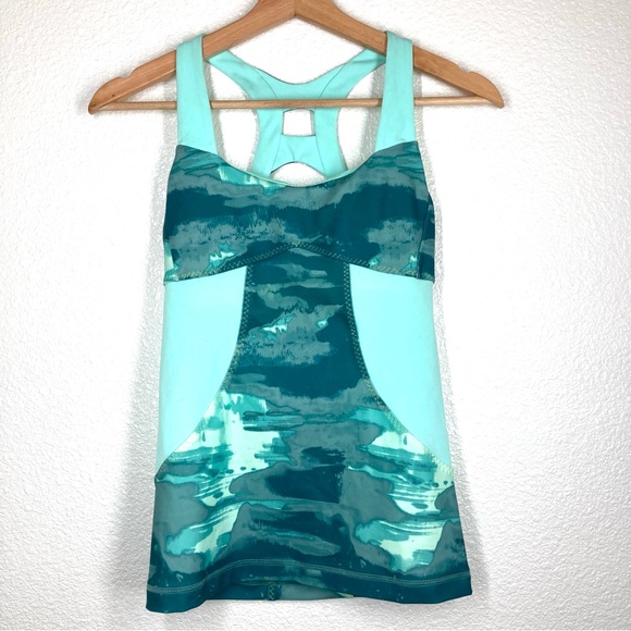 The North Face Tops - The North Face Womens Tadasana Sport Tank Top Racerback Aqua XS Internal Bra